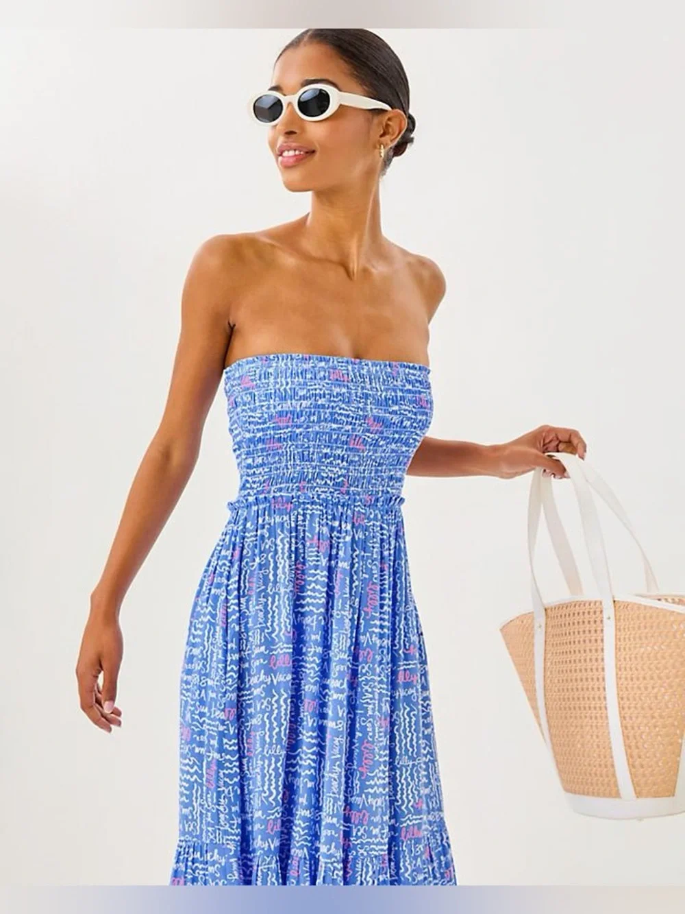 NWT Lilly Pulitzer Anali Strapless Maxi Swim Cover Up Dress - Picture 2 of 11